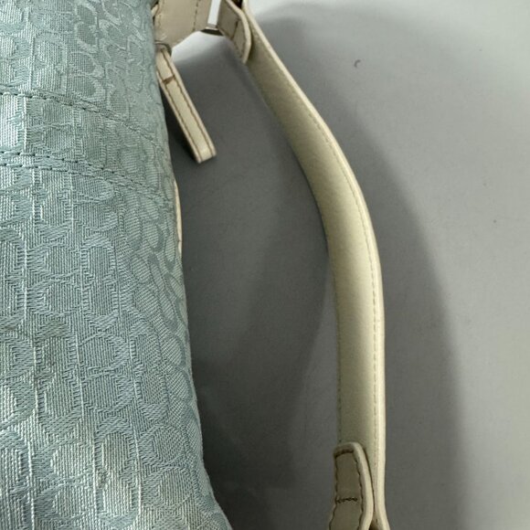 Coach Signature Shoulder Bag Canvas Light Blue - Picture 10 of 14